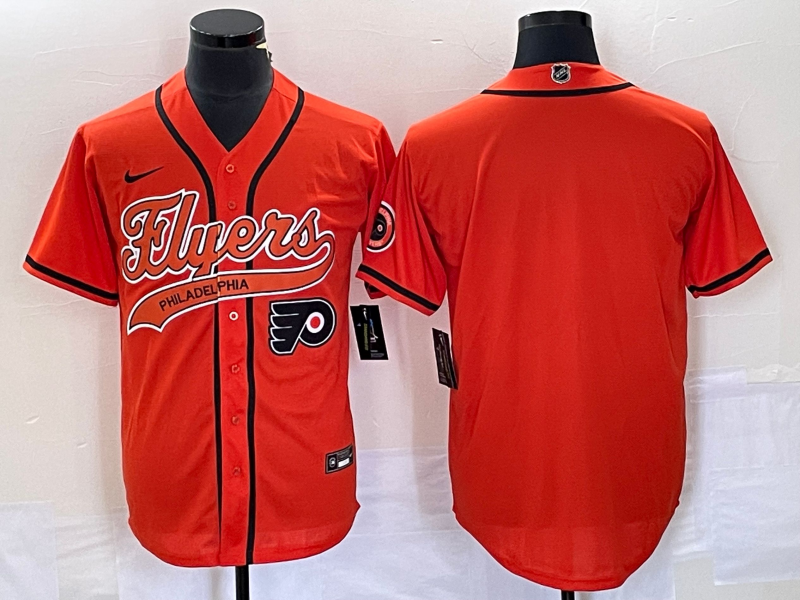 Men Philadelphia Flyers adidas  orange blank NHL  jerseys style 3